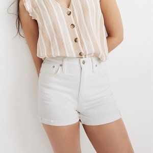 Madewell High-Rise White Denim Shorts 25